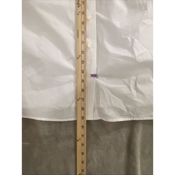 RLR Lauren Jeans Co Ralph Lauren   Button Up Conv. Long Sleeve Top Women  2X Wh - Picture 11 of 16